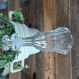 Rare HTF Vintage Fostoria Coin Bourbon Whiskey Scotch Poured Glass Decanter MCM